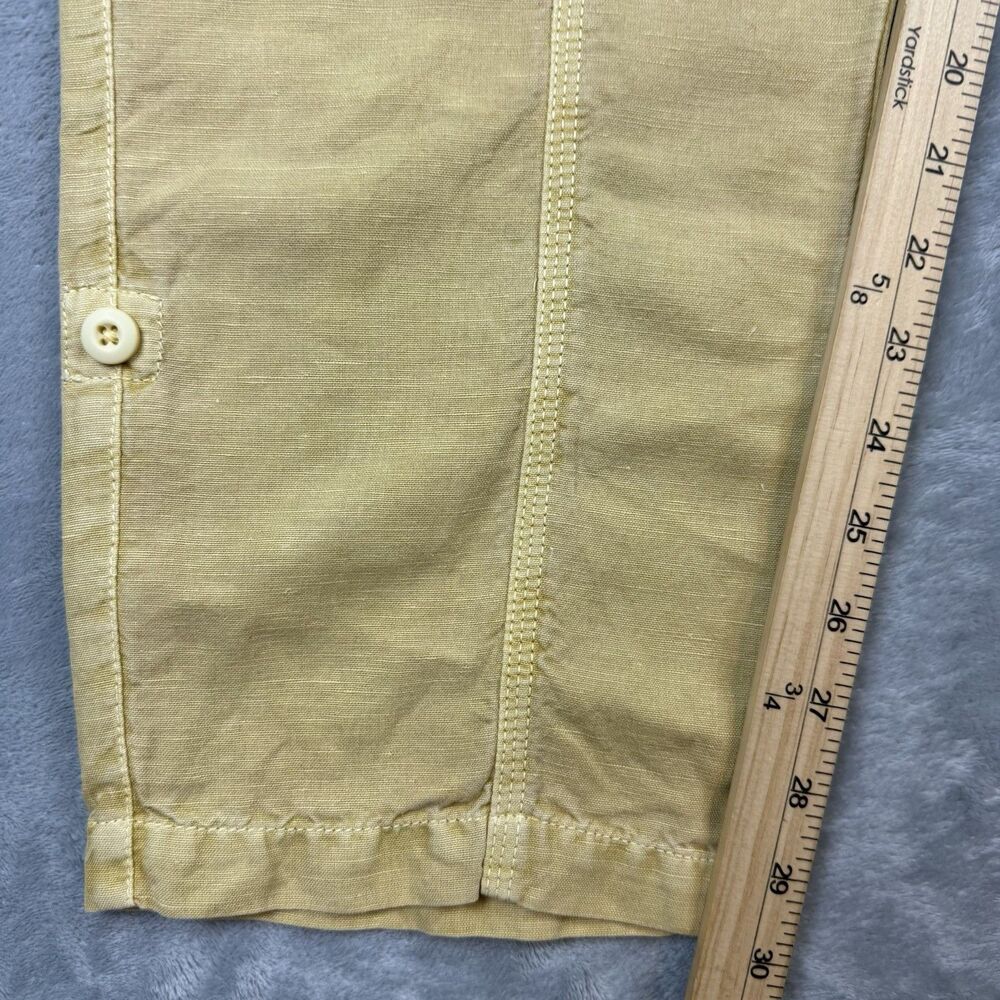 Sundance Linen Cotton Lace Detail Pants Beige Boho Cottagecore Womens Size 14 - Picture 9 of 10